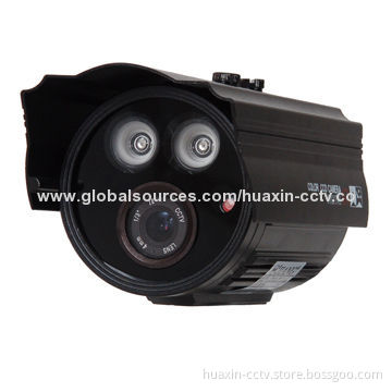CCTV Water-resistant Camera with 1/3-inch DIS and 2 Pieces of IR LEDs for Day/Night
